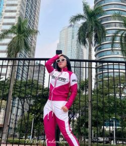  SXB GOALS DEEP PINK WHITE JACKET AND JOGGER