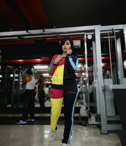 SXB BLACK PYRAMID ATHLETIC COLOR TRACK JACKET AND LONG PANTS PULL