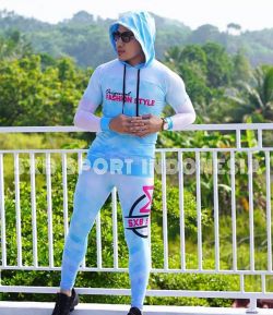 SXB BRIGHT BLUE SWEATER HOODIE AND LEGGING