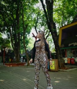 SXB CHEETA SKIN LONGSLEEVE AND LEGGING (COKLAT 1)