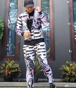 SXB GLITCH ABSTRACT JACKET AND JOGGER