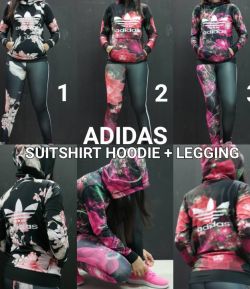 SXB LOGO ADIDAS SWEATSHIRT HOODIE AND LEGGING COMPRESSION