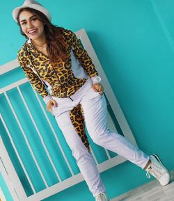 SXB SEXY WOMENS FULL TRACKSUIT JOGGING WITH JAKET HOODIE LEOPARD