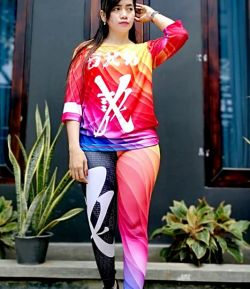 SXB TREE X BIG LOGO GALAXY BASEBALL T SHIRT AND LEGGING