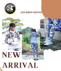 SXB WHITE RIPPED SWEATSHIRT AND LEGGING
